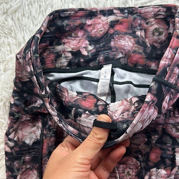Lululemon Fast & Free Crop II Nulux 19" Peony Multi - Picture 4 of 6